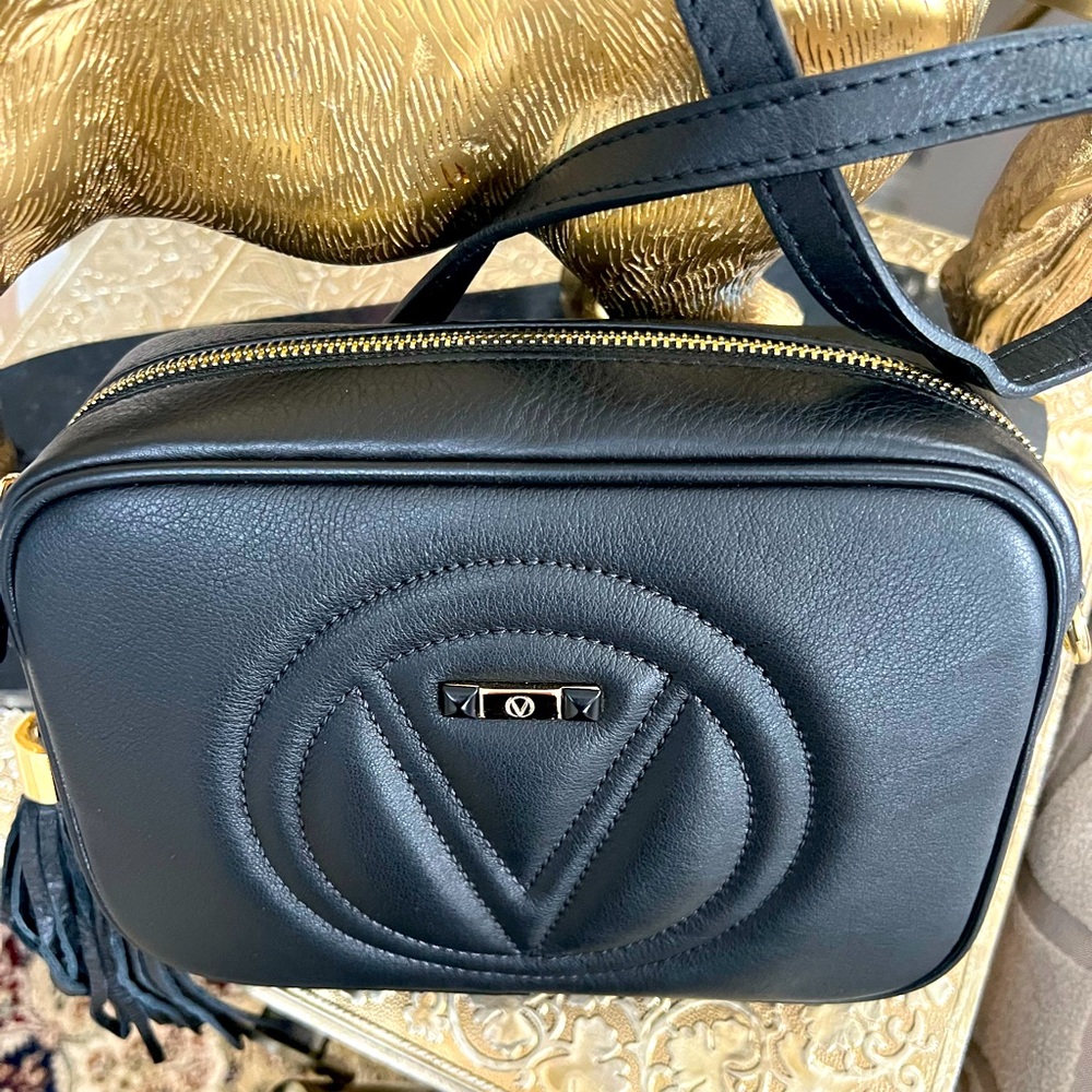 Brand new black authentic Valentino crossbody bag .